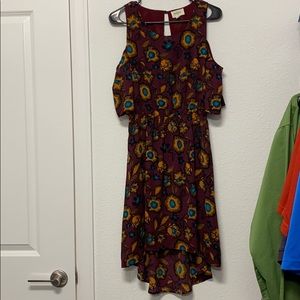 High low off the shoulder dress